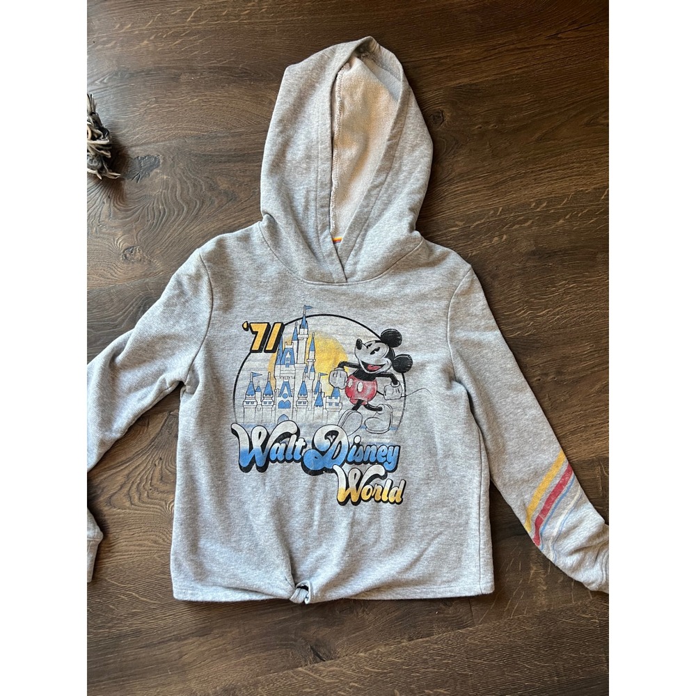 Disney Parks Mickey Mouse Tie Front Hoodie Walt Disney World XS‎